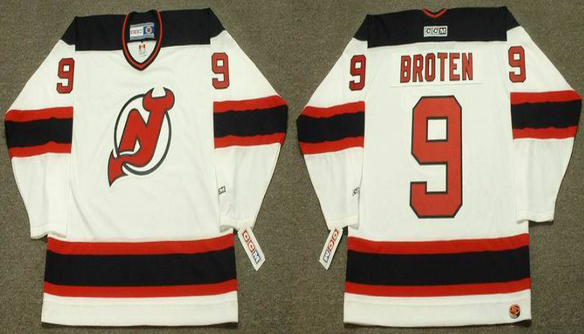2019 Men New Jersey Devils #9 broten white CCM NHL jerseys